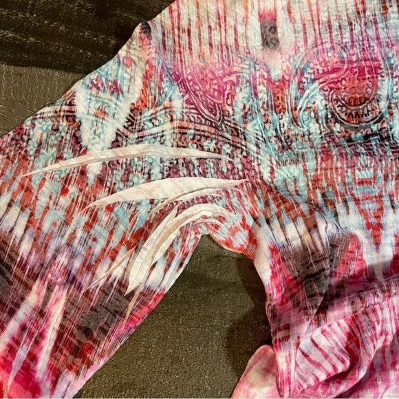 Sundance Sublimation Print Long Sleeve Crewneck Tee size Small - Picture 5 of 8